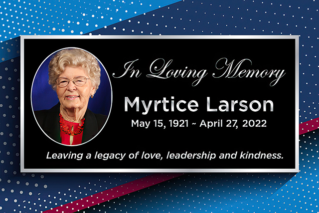 In Memoriam: Myrtice Larson (1921 - 2023)